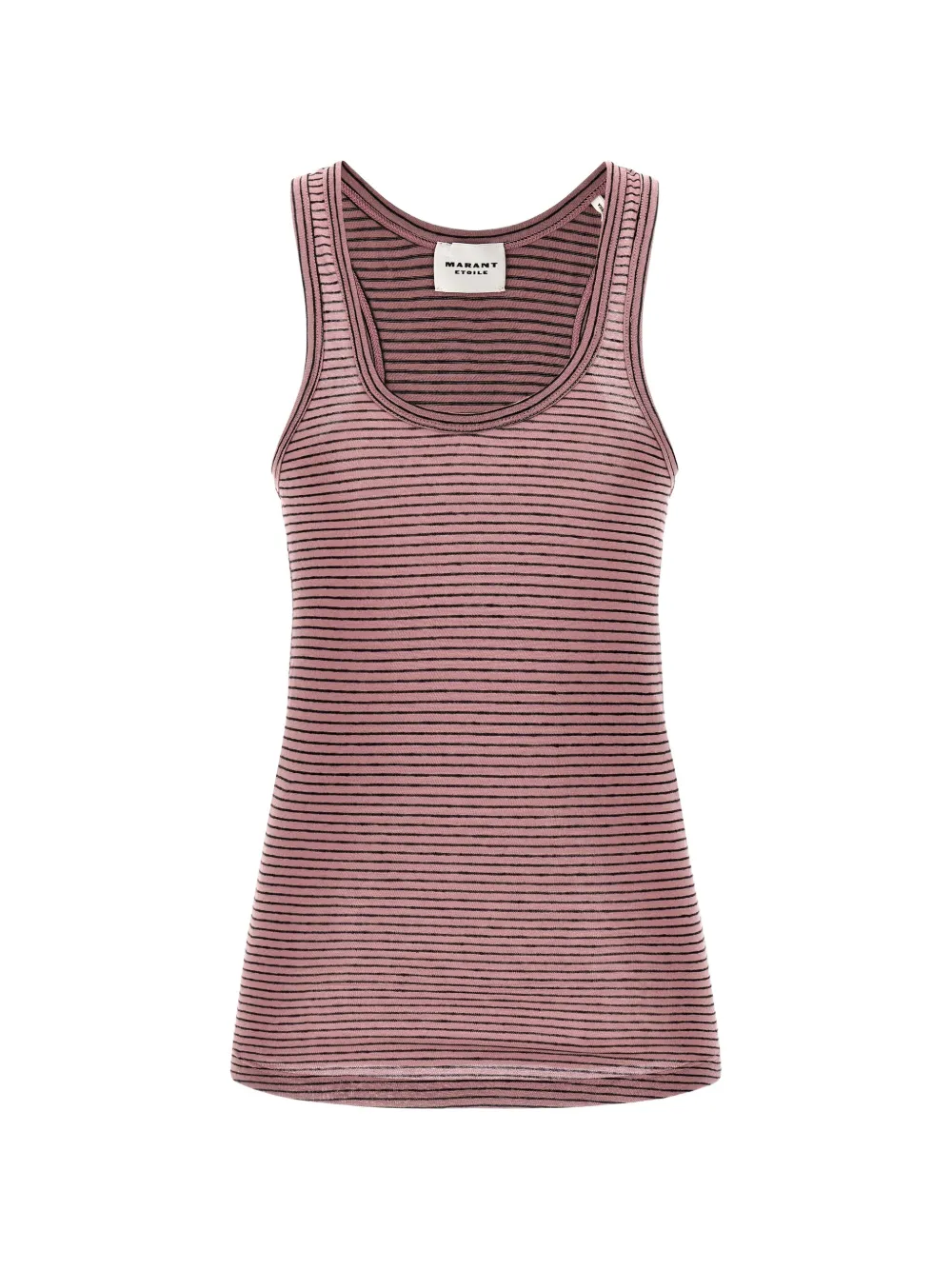 MARANT ÉTOILE Thea striped scoop-neck tank top - Rosa