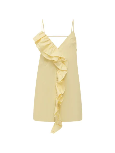 MSGM ruffled V-neck mini dress