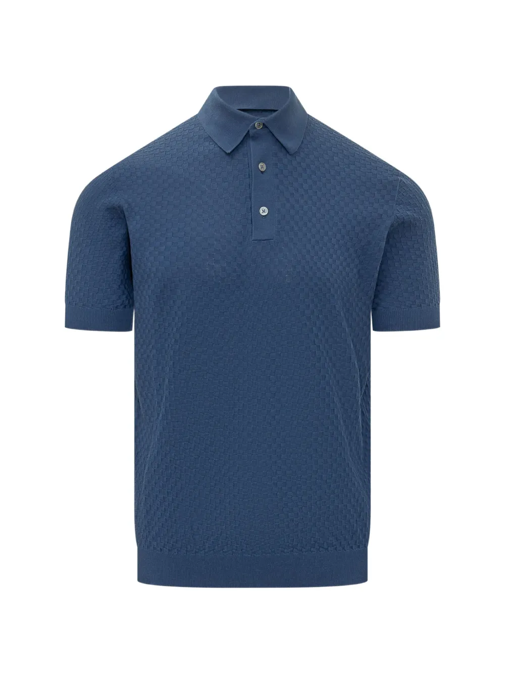 Filippo De Laurentiis textured polo-shirt - Blau