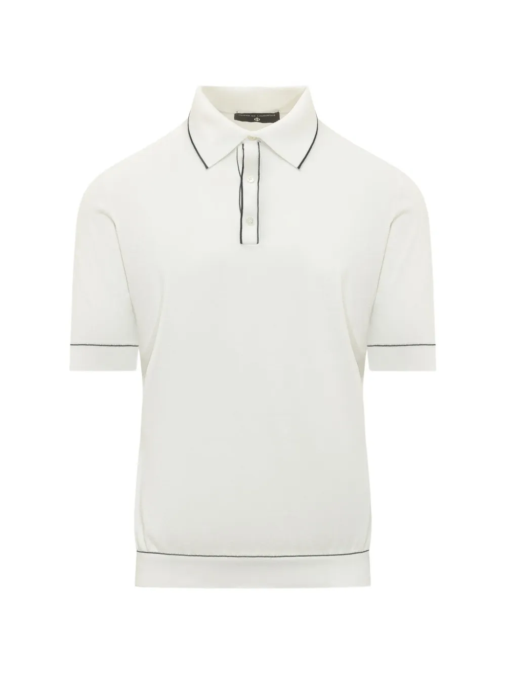 Filippo De Laurentiis contrast-trim polo shirt - Weiß