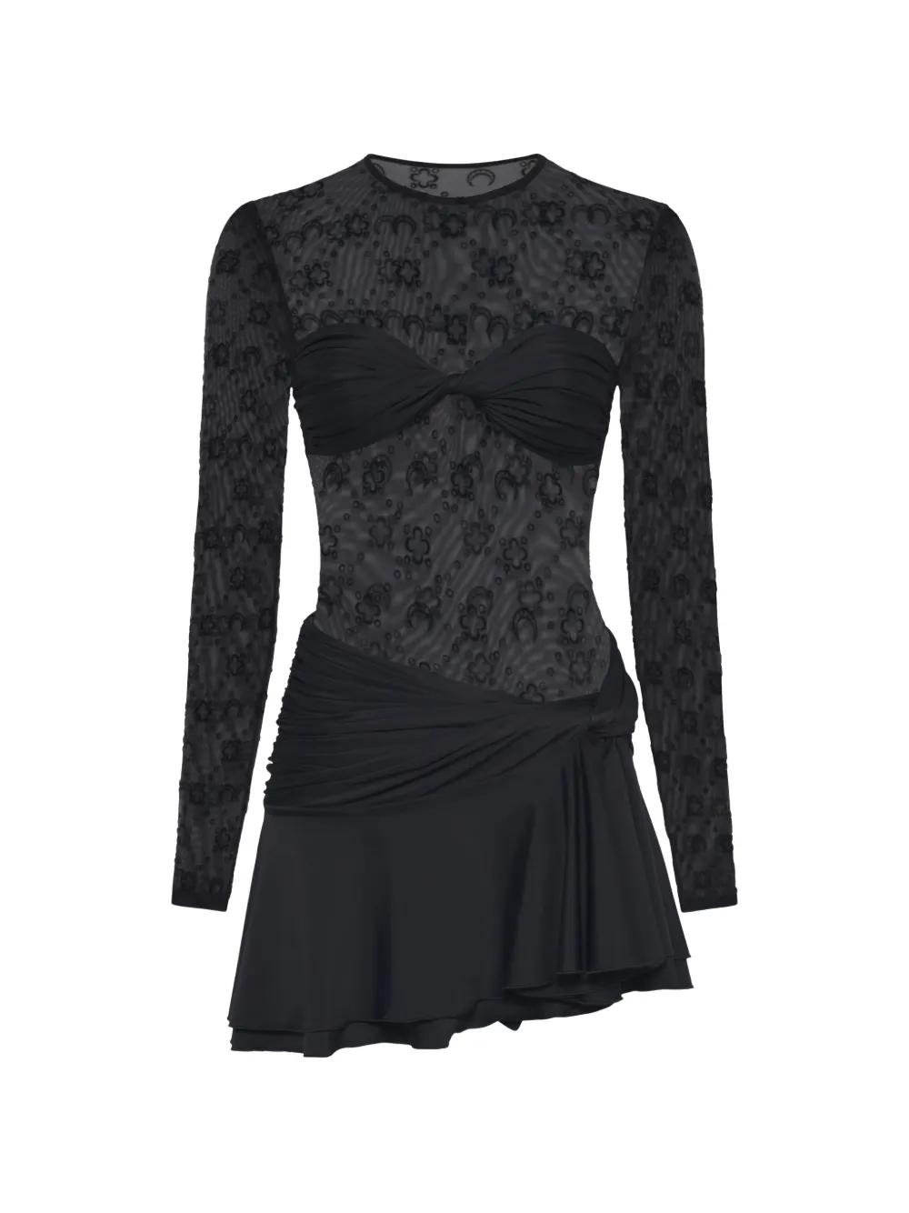 Marine Serre Moonogram sheer mini dress