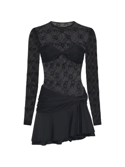 Marine Serre Moonogram sheer mini dress