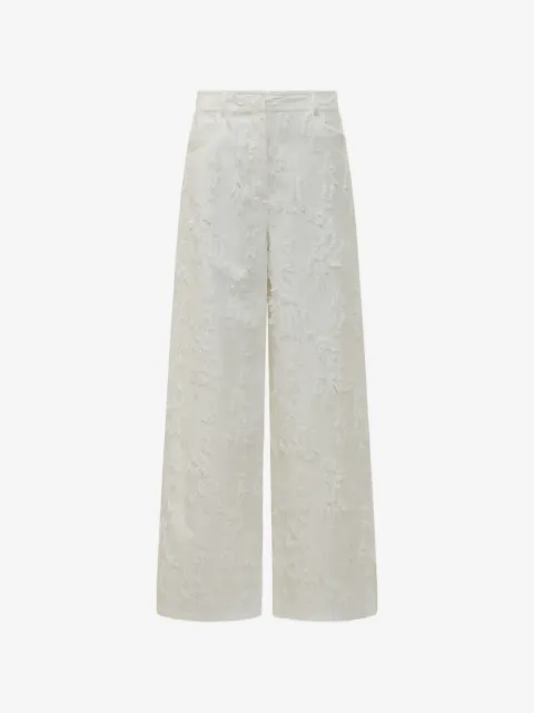 MSGM textured wide-leg trousers