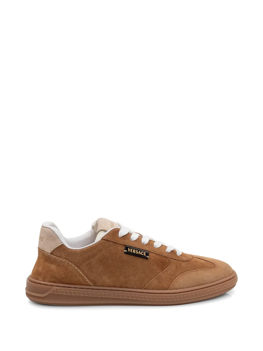 Versace Suède low-top sneakers Bruin