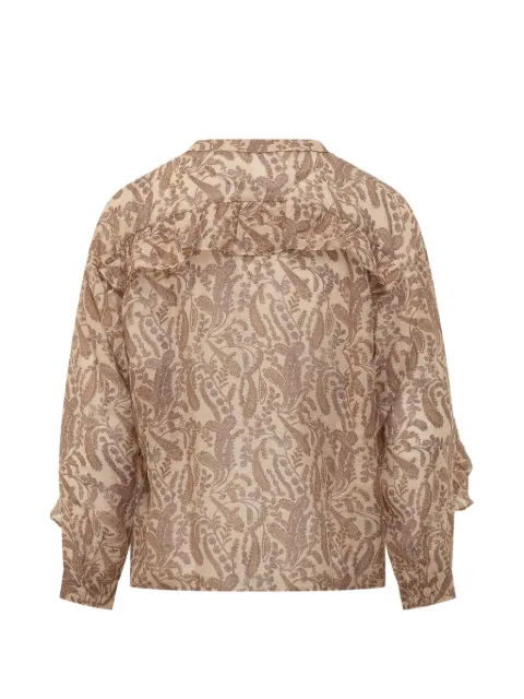 Ba&Sh Tunella ruffled paisley shirt