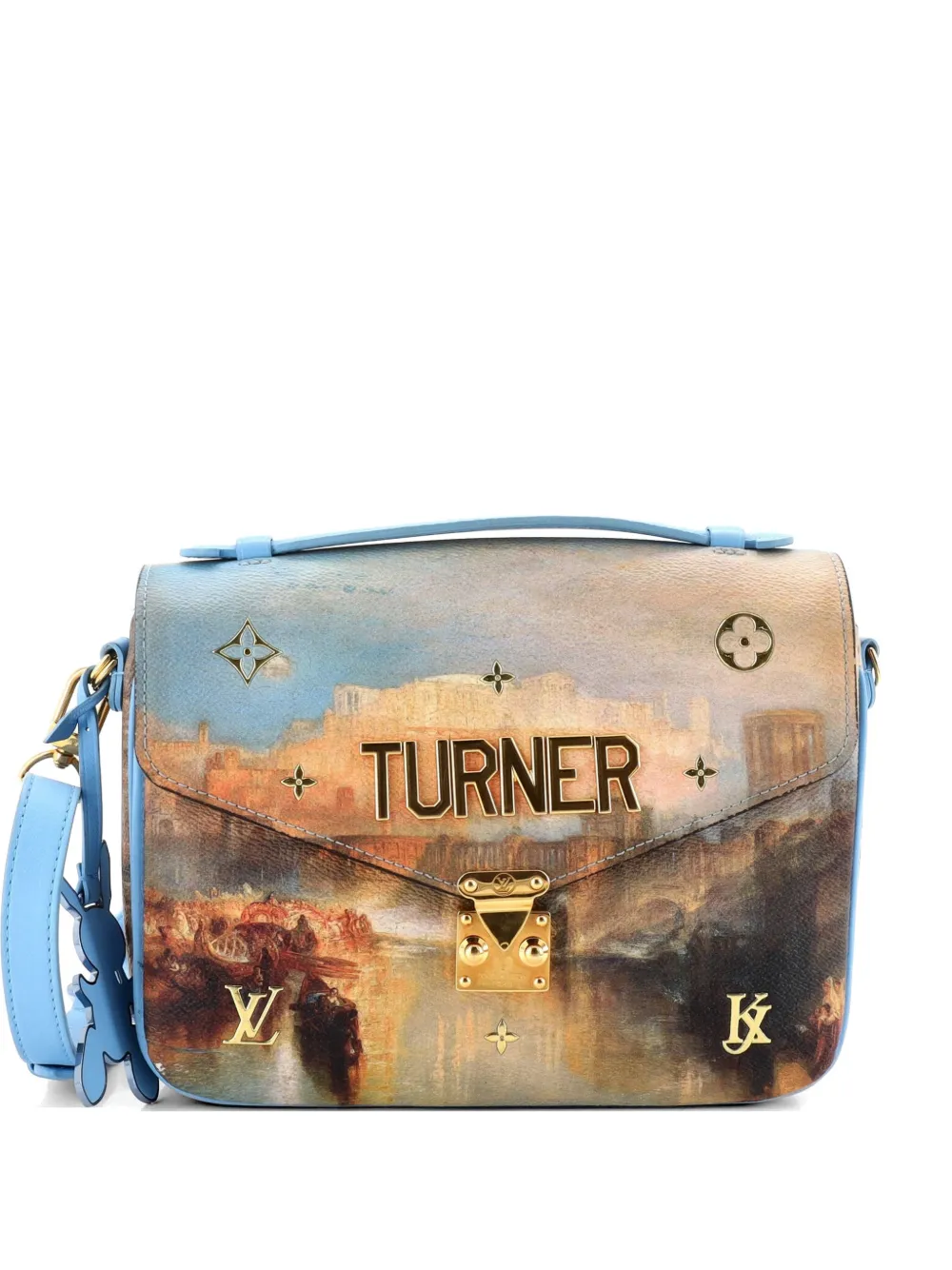 Louis Vuitton Pre-Owned Pochette Metis Limited Edition Jeff Koons Turner Print Canvas shoulder bag - Blu