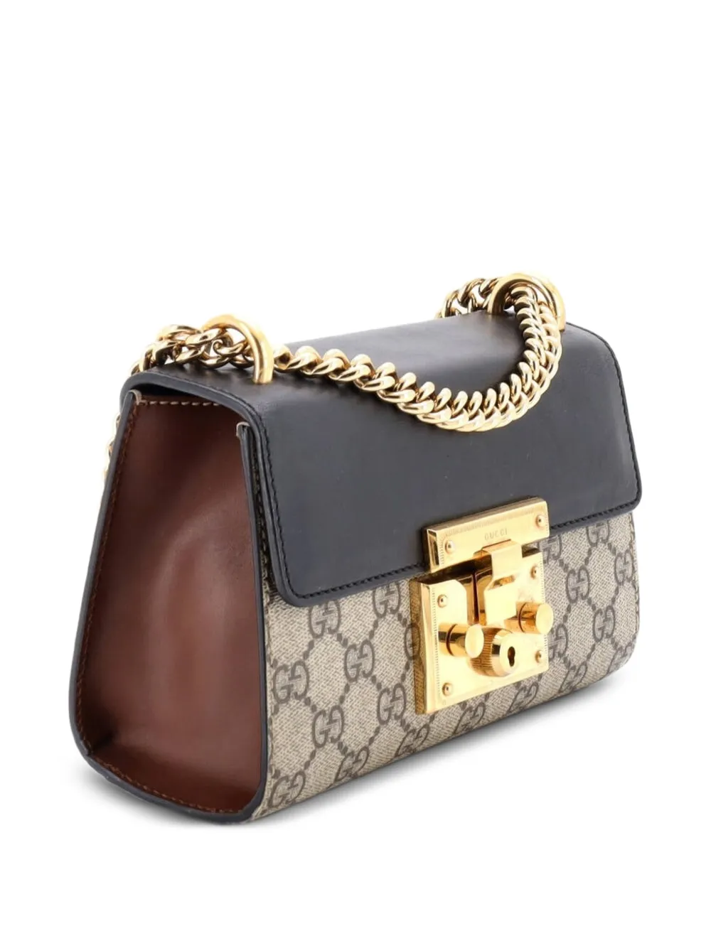 Padlock Shoulder Bag Gg Coated Canvas And Leather Small Crossbody Bag