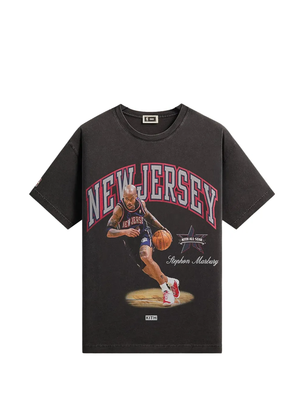 KITH x NBA T-shirt All-Star New Jersey Nets Stephon Marbury - Grigio