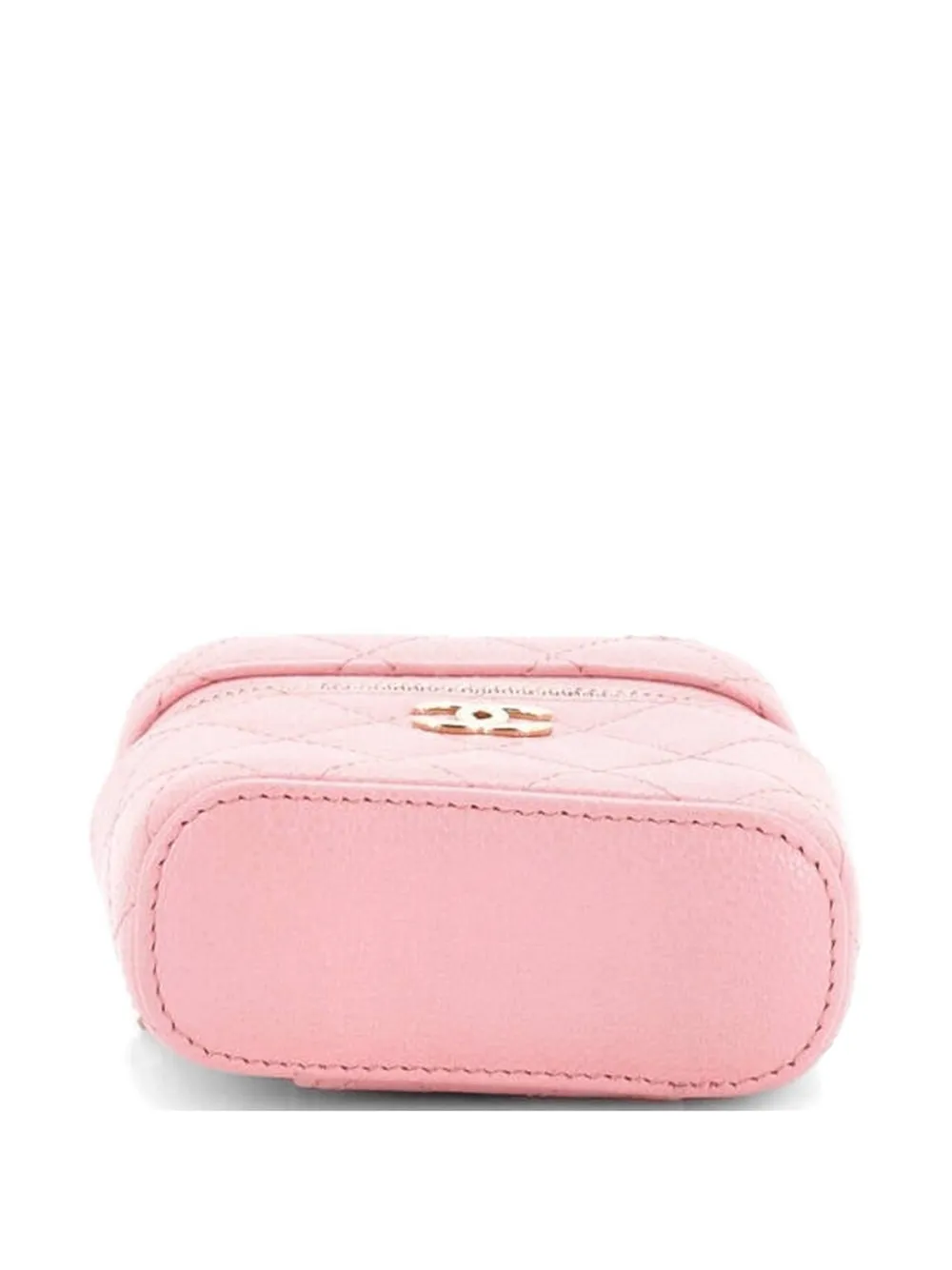 CHANEL Pre-Owned Handle with Care Vanity Case with Chain Quilted Caviar crossbody bag - Rosa