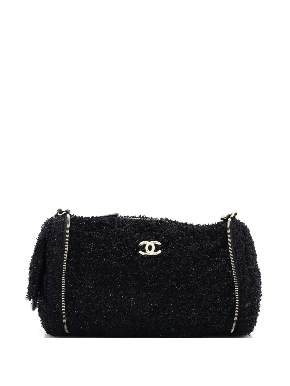 CHANEL Pre-Owned Coco Beach CC Expandable Barrel Bag Tweed handbag - Nero