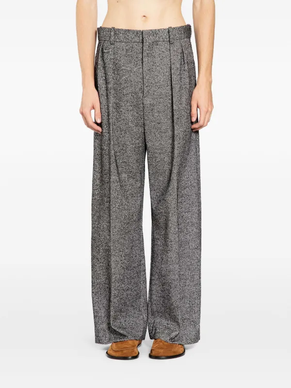 Loewe Wide-leg Twill Trousers in Grey