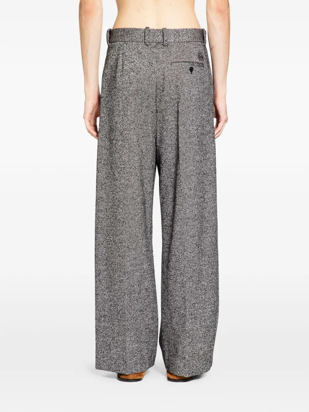  Loewe Wide-leg Twill Trousers - Grey 