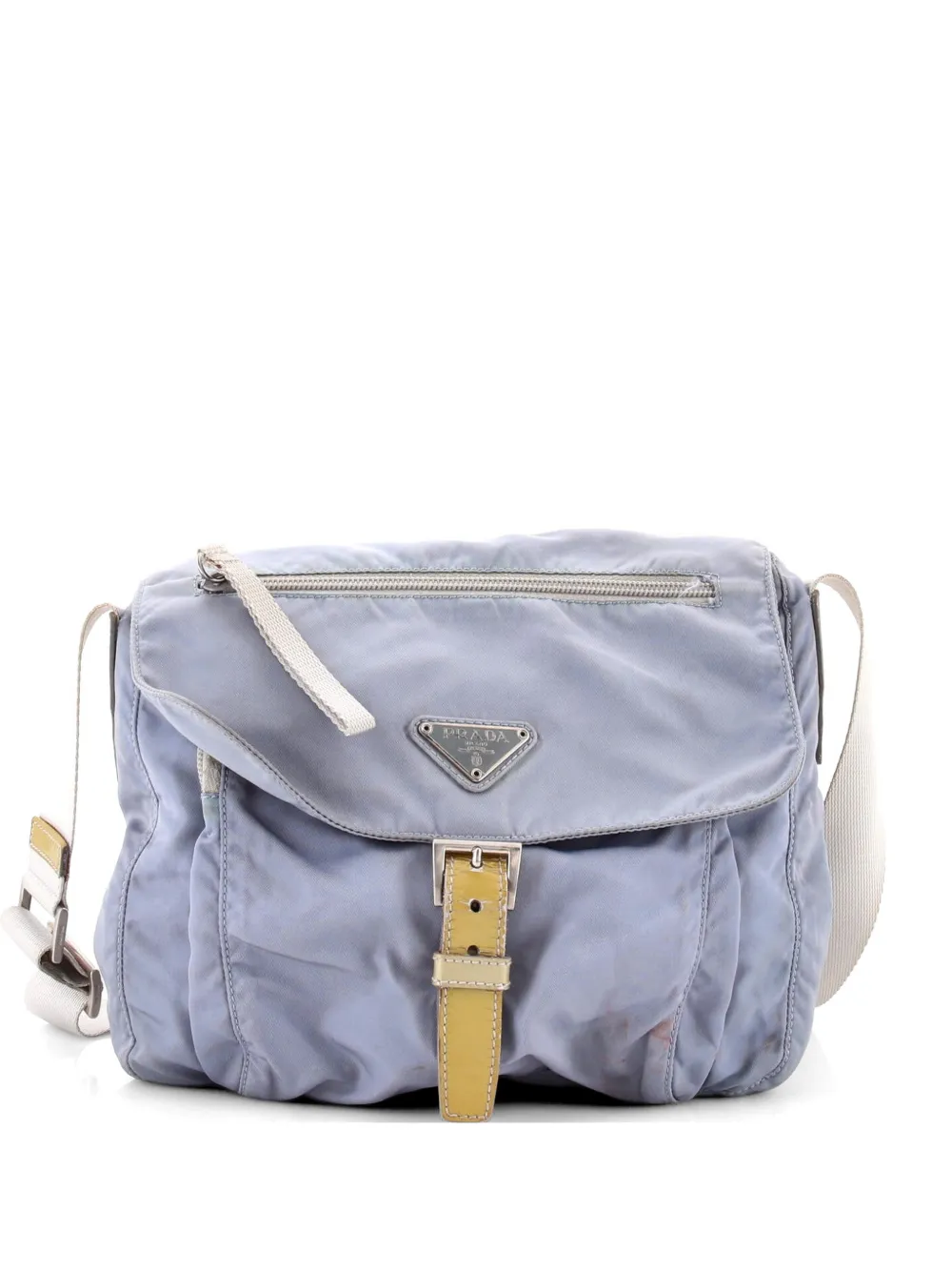 Prada Pre-Owned Buckle Messenger Bag Tessuto Small crossbody bag - Blu