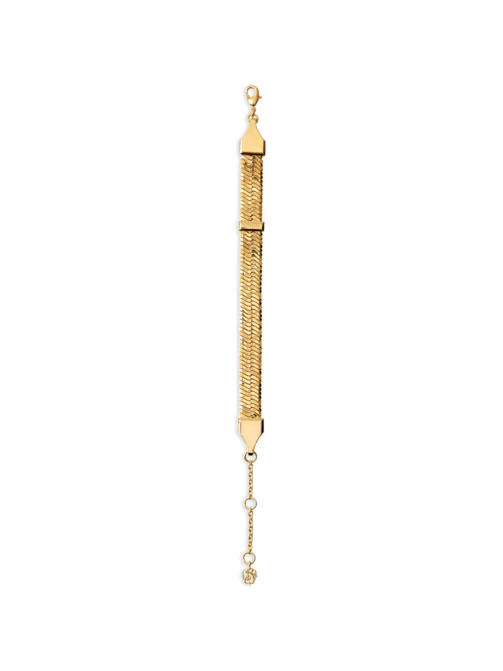  Burberry Engraved Check Bracelet - Gold 