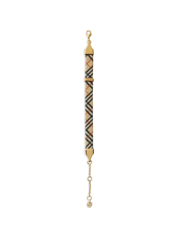 Burberry Check-print Bracelet | Gold | FARFETCH