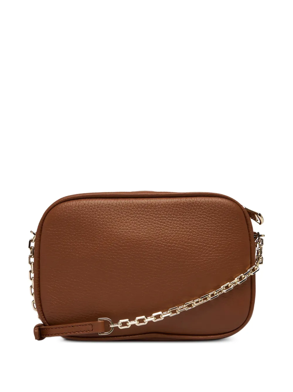  Patrizia Pepe Logo-lettering Leather Shoulder Bag - Brown 