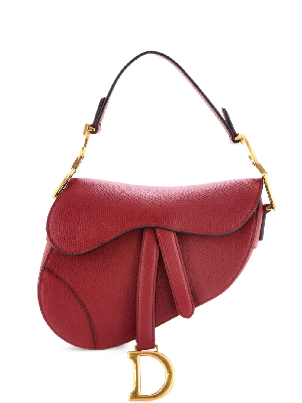 Christian Dior Pre-Owned Saddle Handbag Leather Mini shoulder bag - Rosso