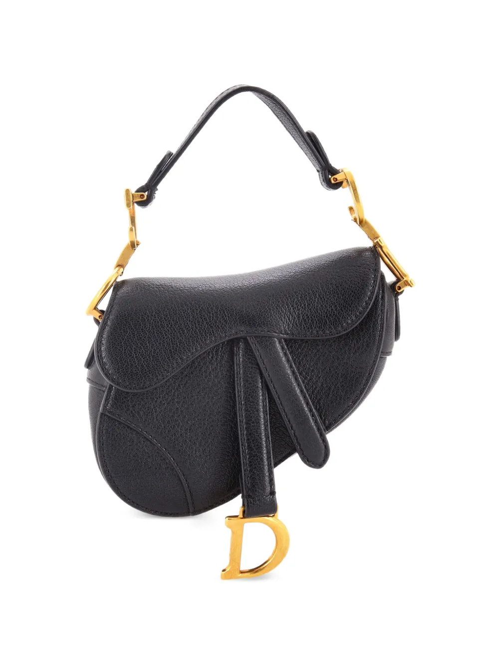 Christian Dior Pre-Owned Saddle Handbag Leather Micro satchel - Schwarz