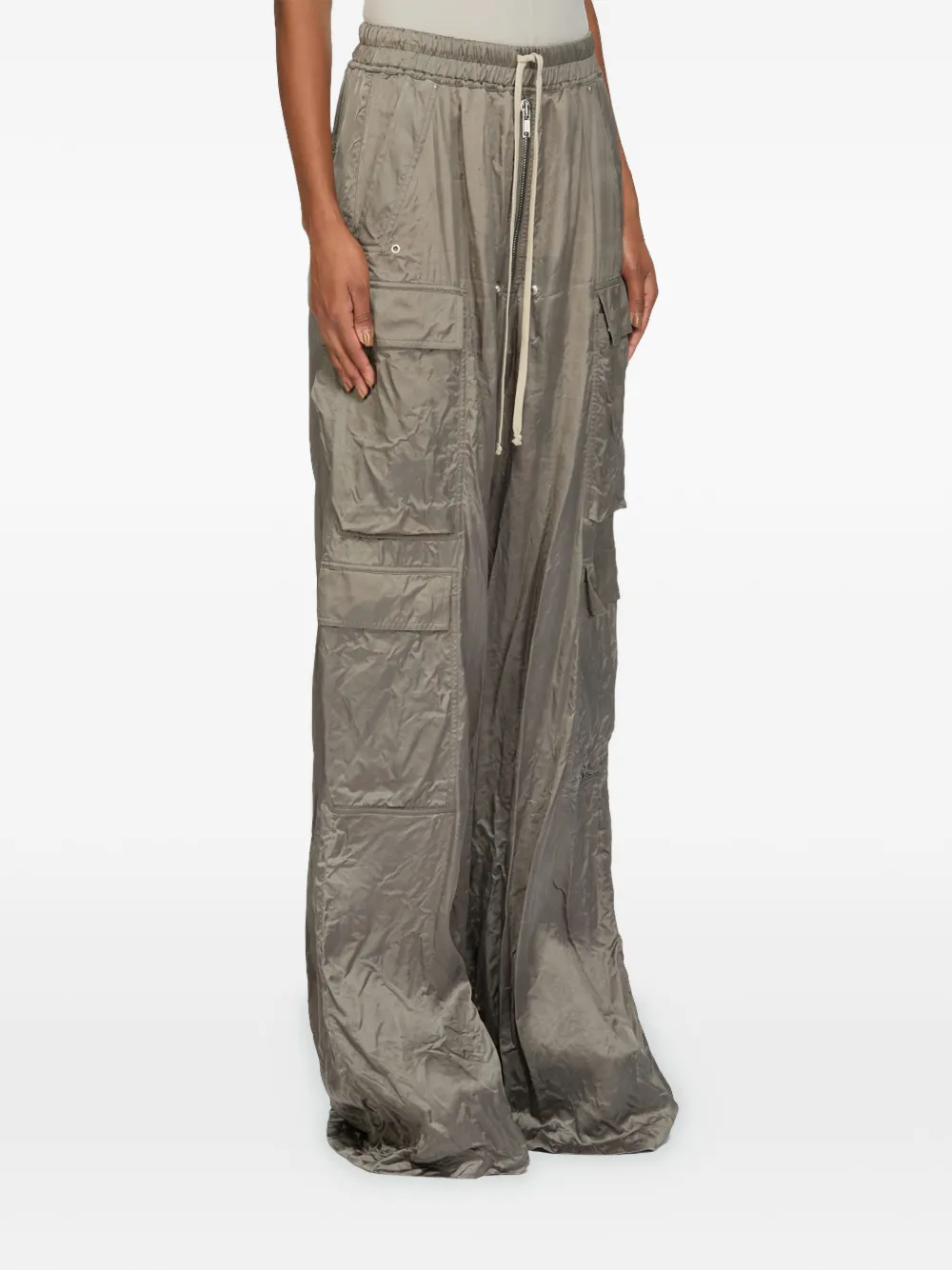  Rick Owens Drawstring-fastening Cargo-pocket Trousers - Grey 
