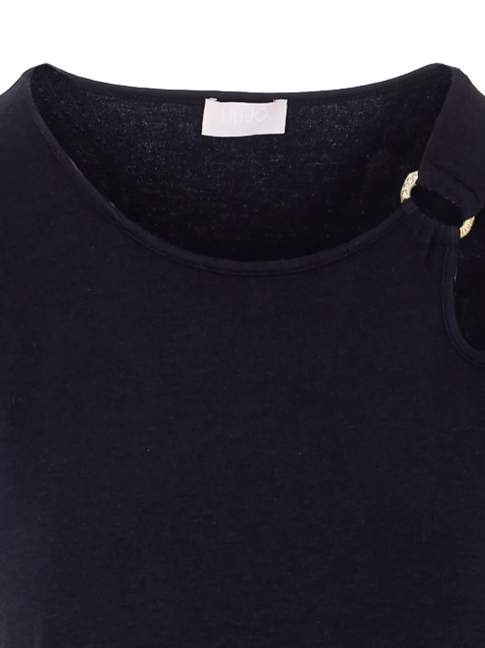Crewneck Shoulder Detail T-Shirt
