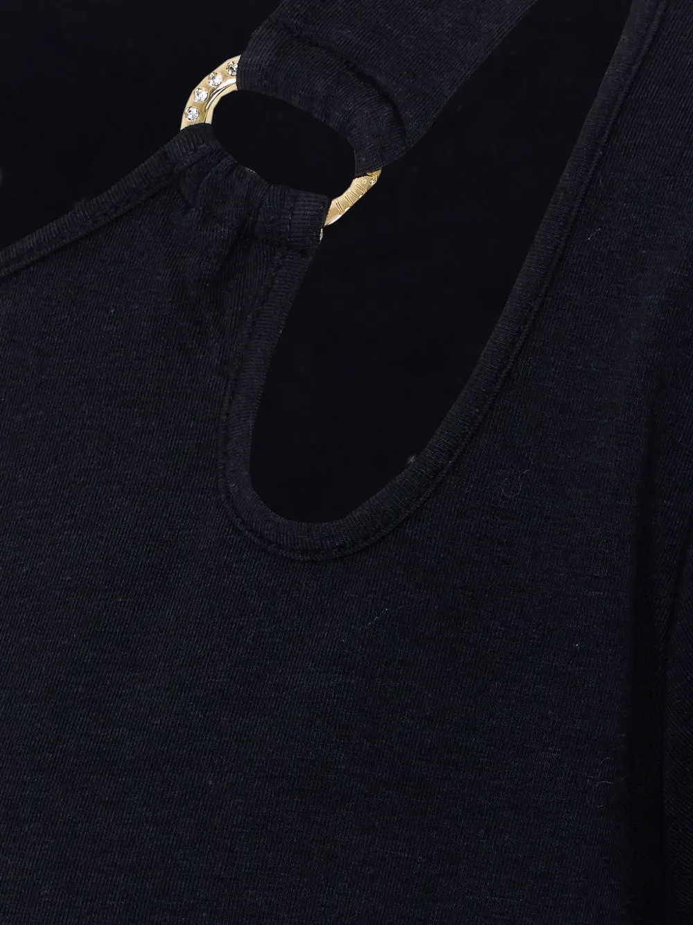 Crewneck Shoulder Detail T-Shirt