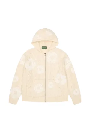 Denim Tears wreath-print zip-up Hoodie | Grey | FARFETCH