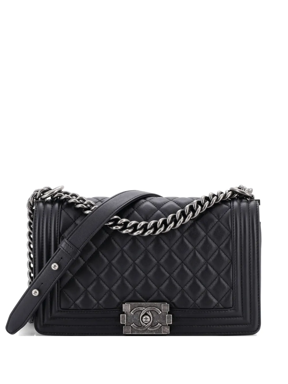 CHANEL Pre-Owned Boy Flap Bag Quilted Calfskin Old Medium shoulder bag - Nero