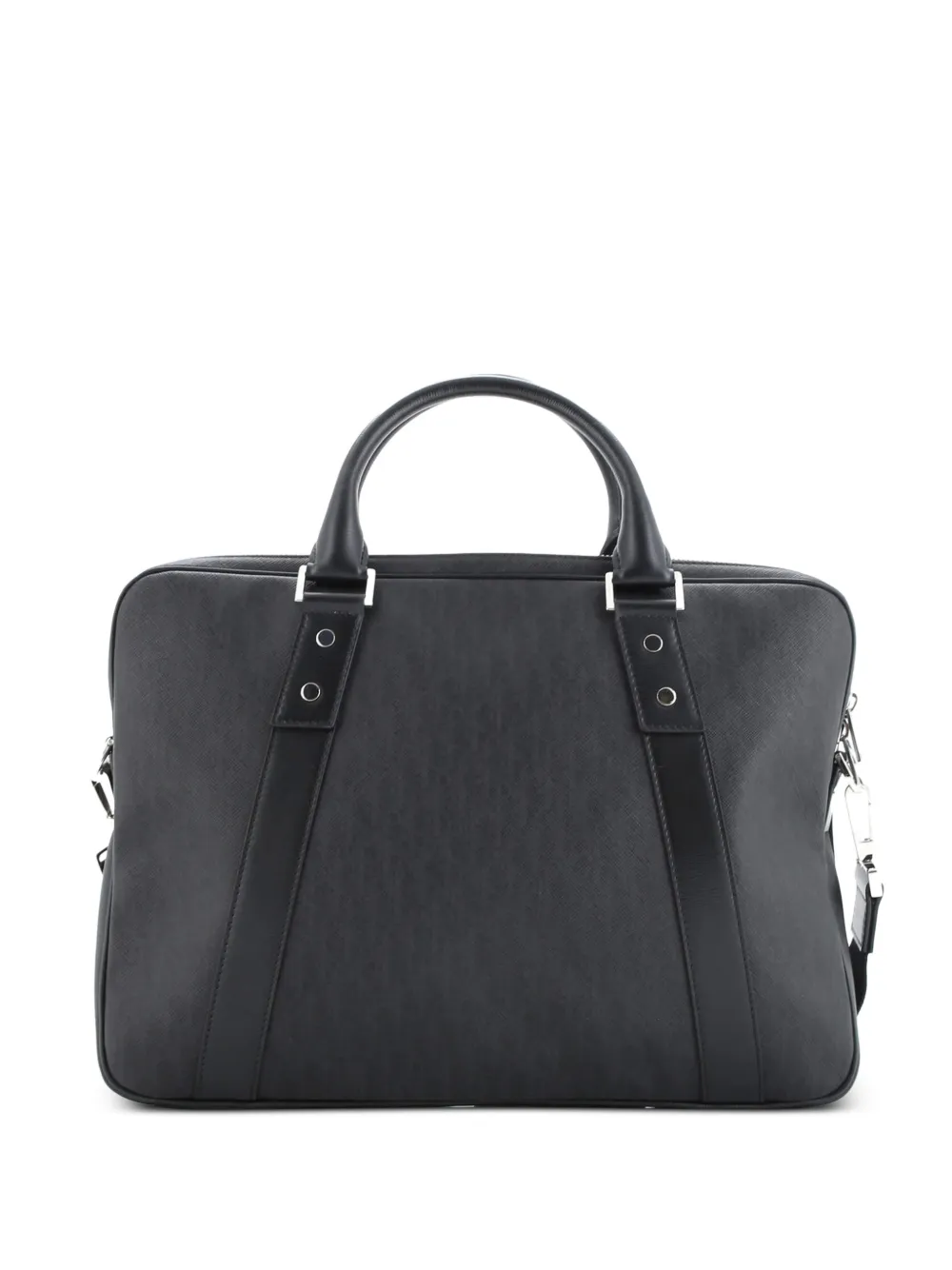 Christian Dior Pre-Owned Homme Convertible Zip Slim Briefcase Leather Large business bag - Nero
