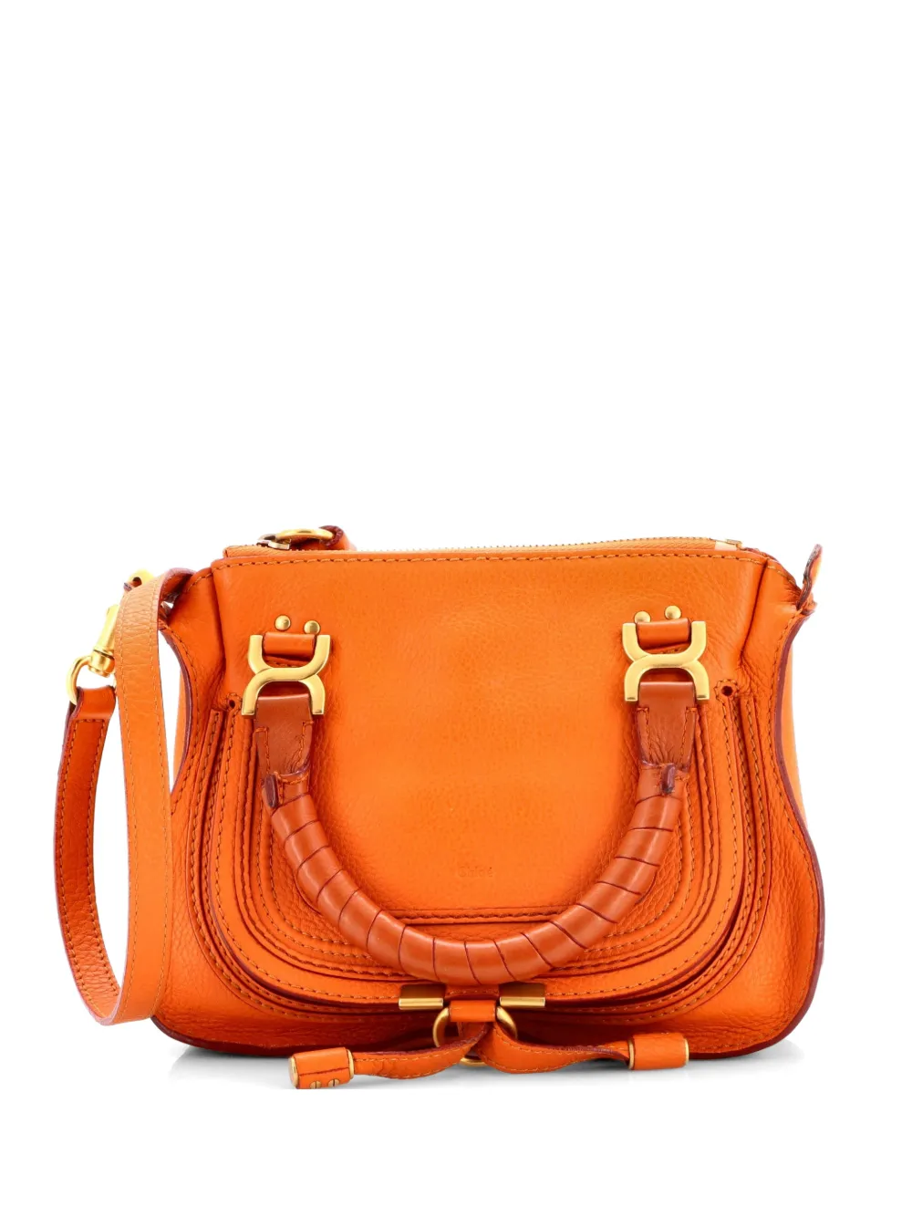 Chloé Pre-Owned Marcie Satchel Leather Baby crossbody bag - Arancione