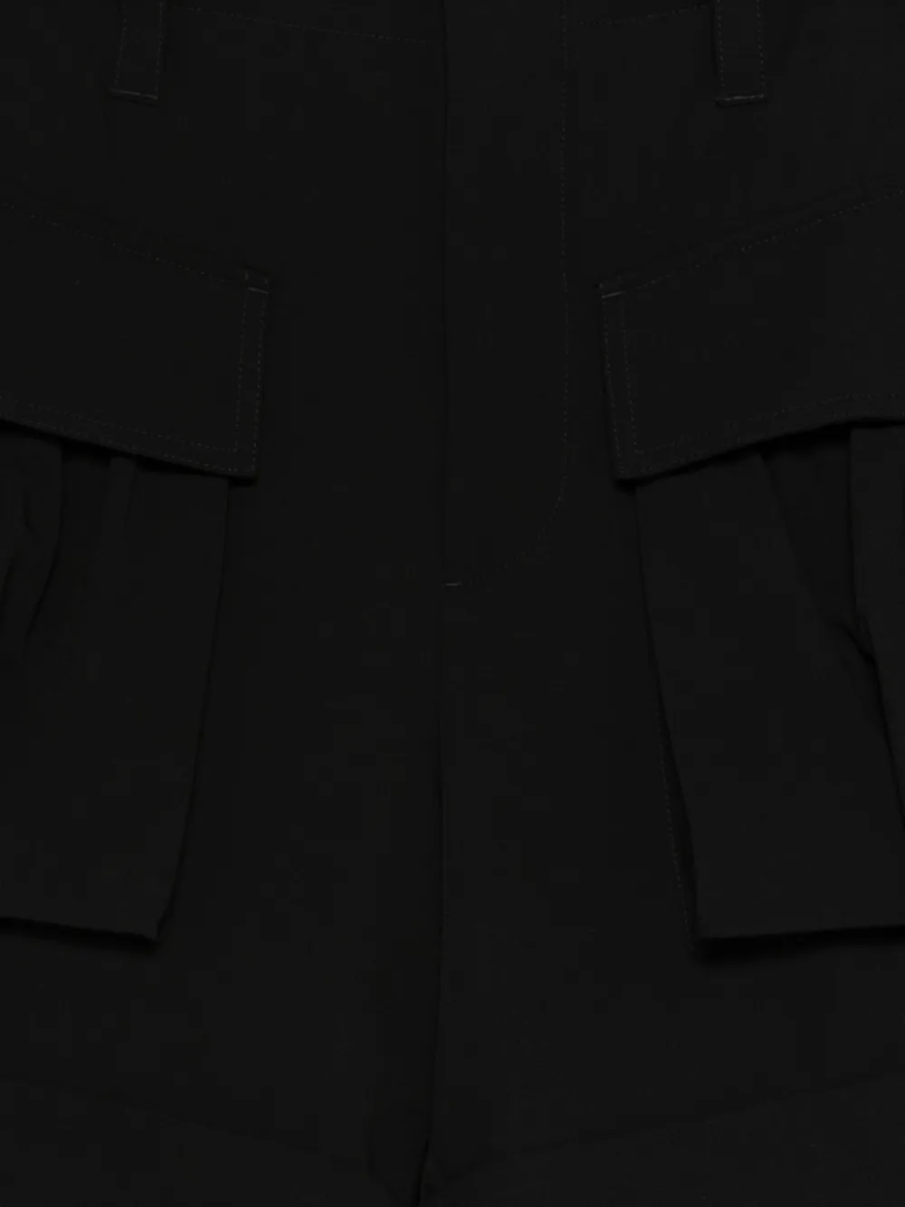 Lanvin Cargo shorts met riemlus Zwart