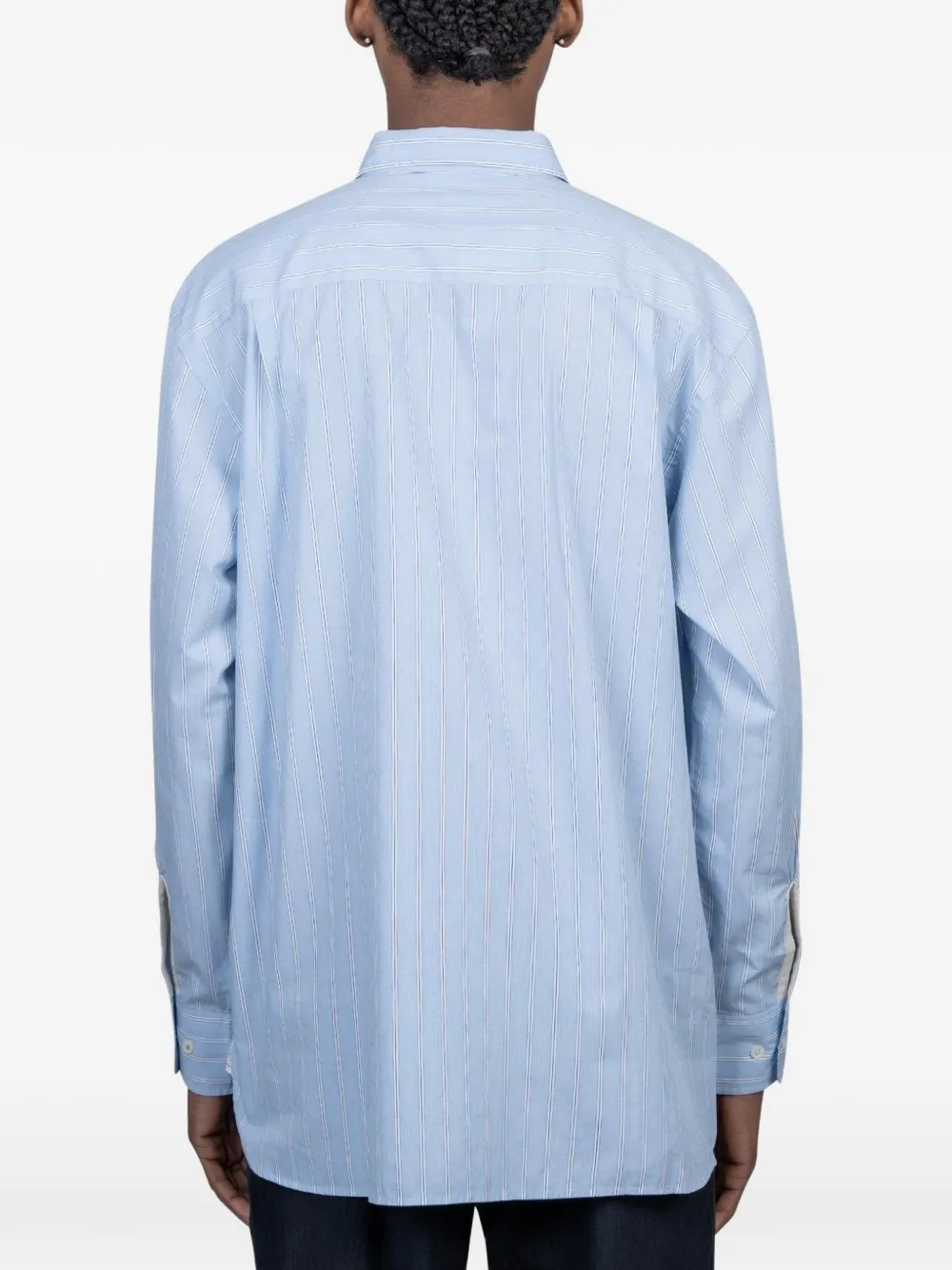  Universal Works Camisa A Rayas - Azul 