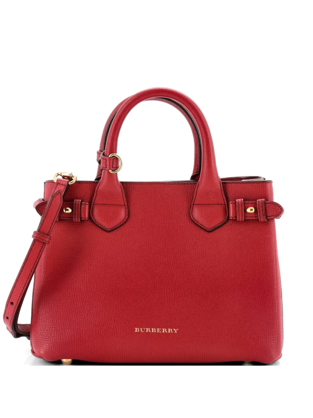 Burberry Pre-Owned Banner Leather and House Check Canvas Small tote bag - Toni neutri