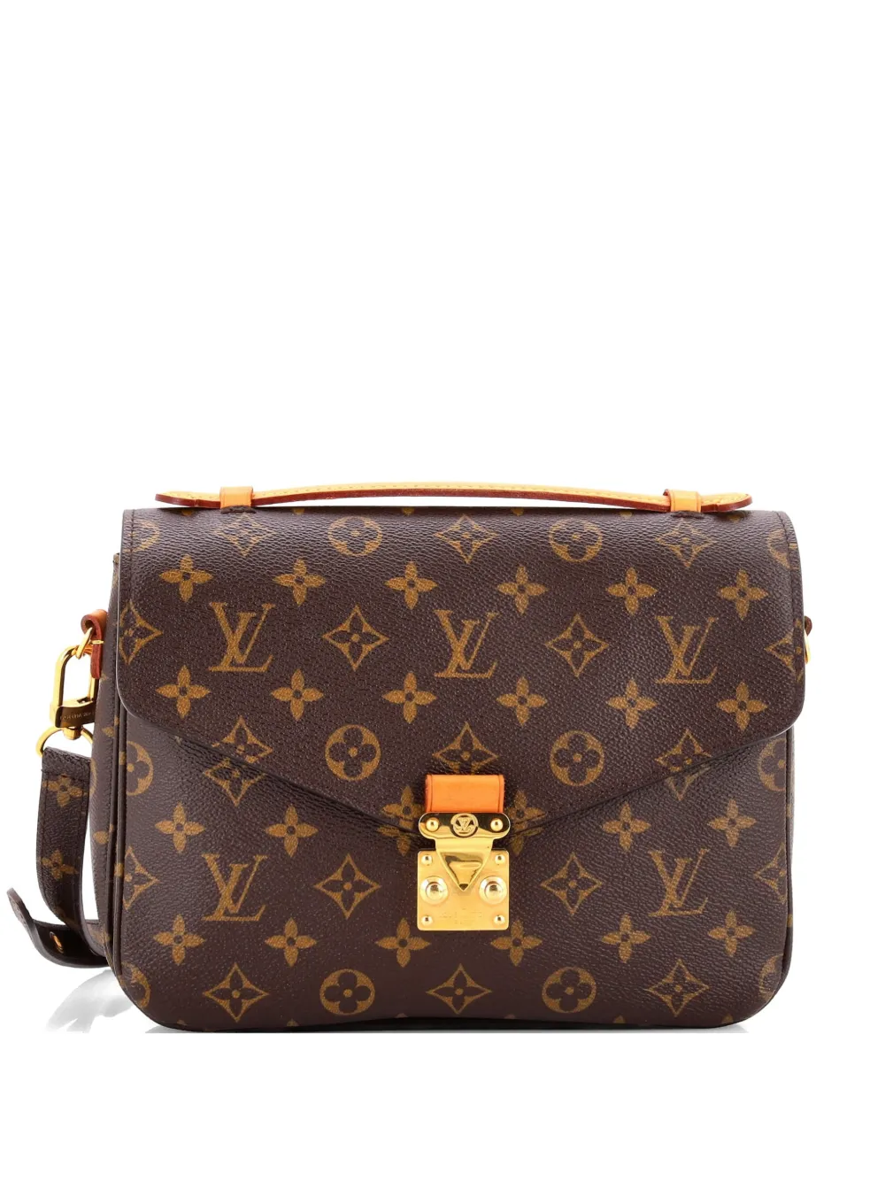 Pre-owned Louis Vuitton Pochette Metis Monogram Canvas Crossbody Bag In Brown