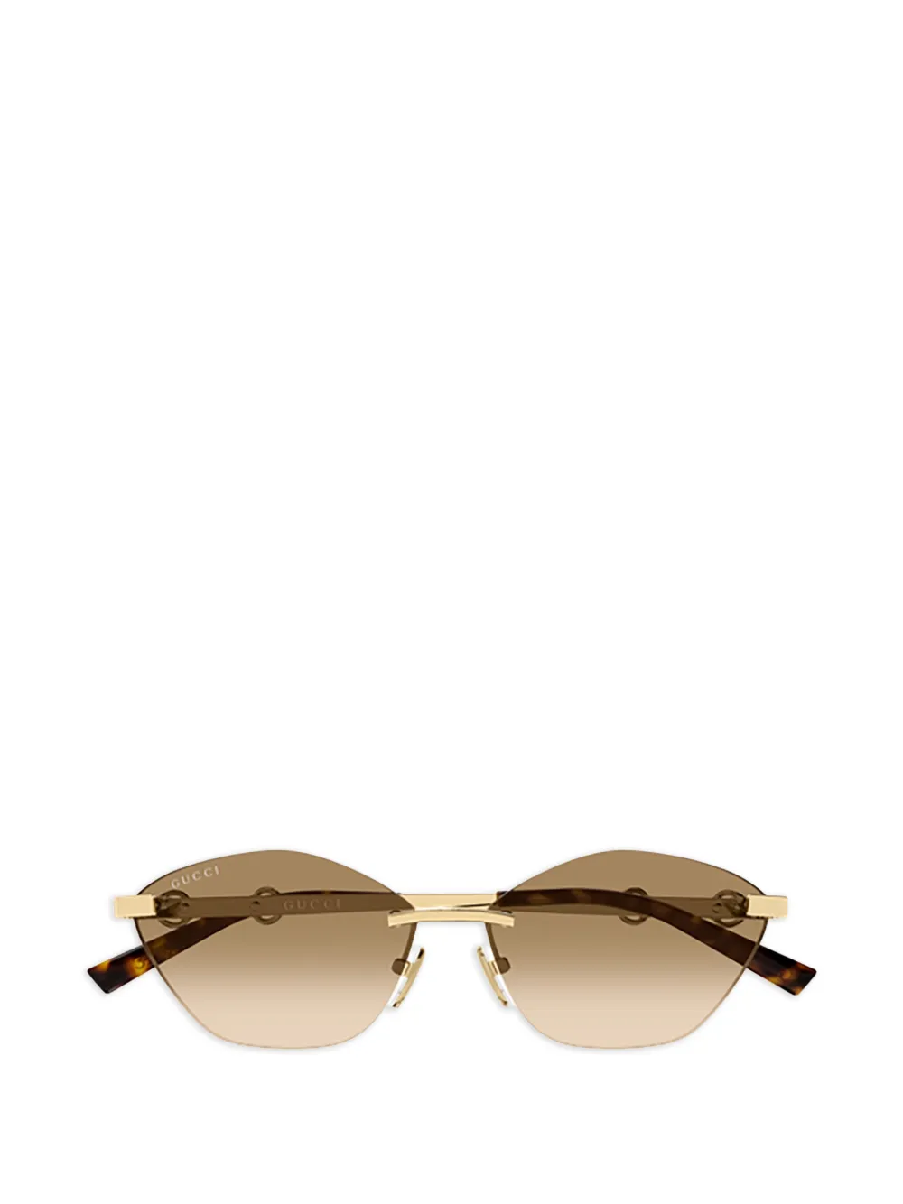 Gucci Eyewear cat-eye rimless sunglasses - Oro