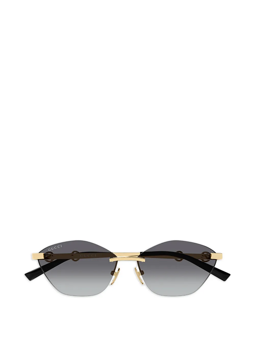 Gucci Eyewear cat-eye rimless sunglasses - Oro