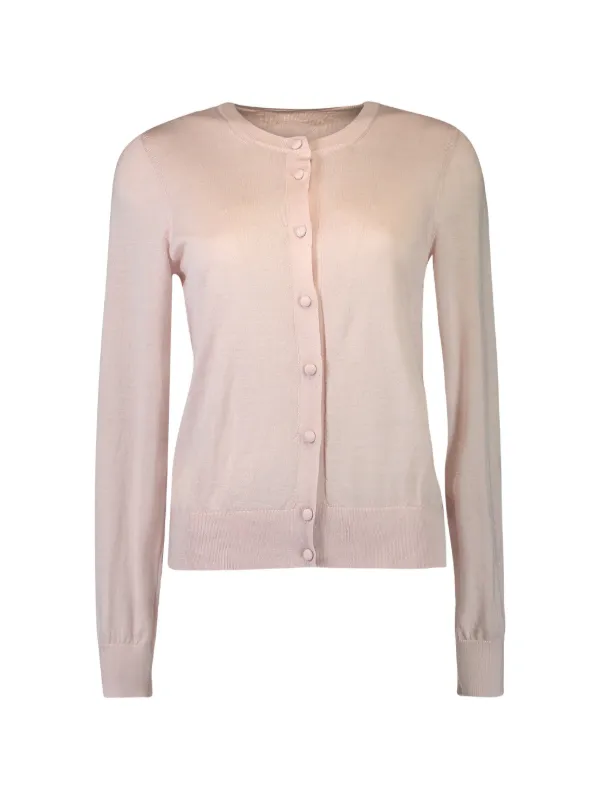 Adam Lippes Button Cardigan in Pink
