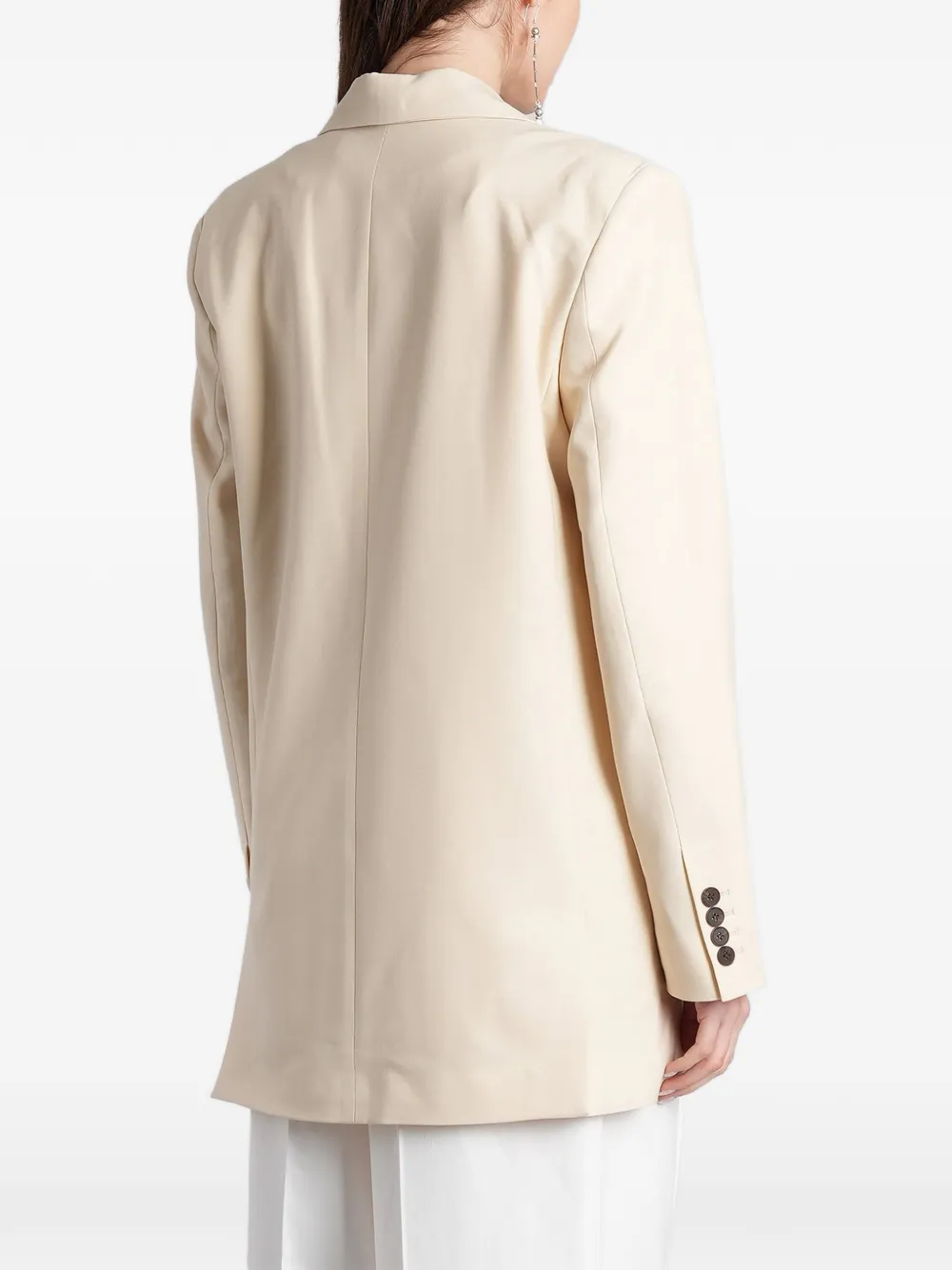 IRO Alapi oversized jack met enkele rij knopen Beige