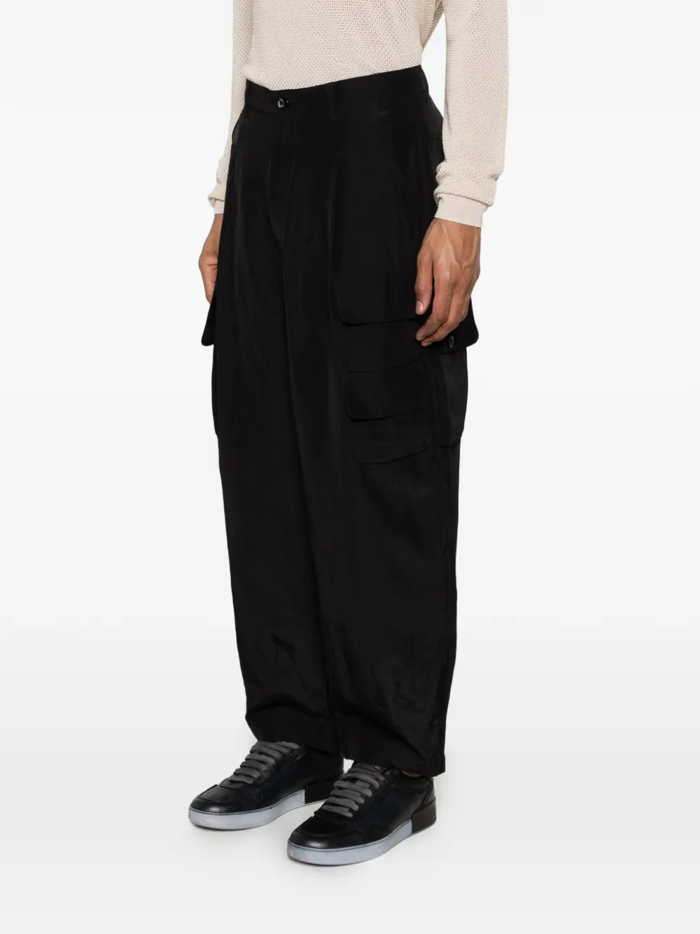Giorgio Armani cargo-pocket Trousers | Black | FARFETCH