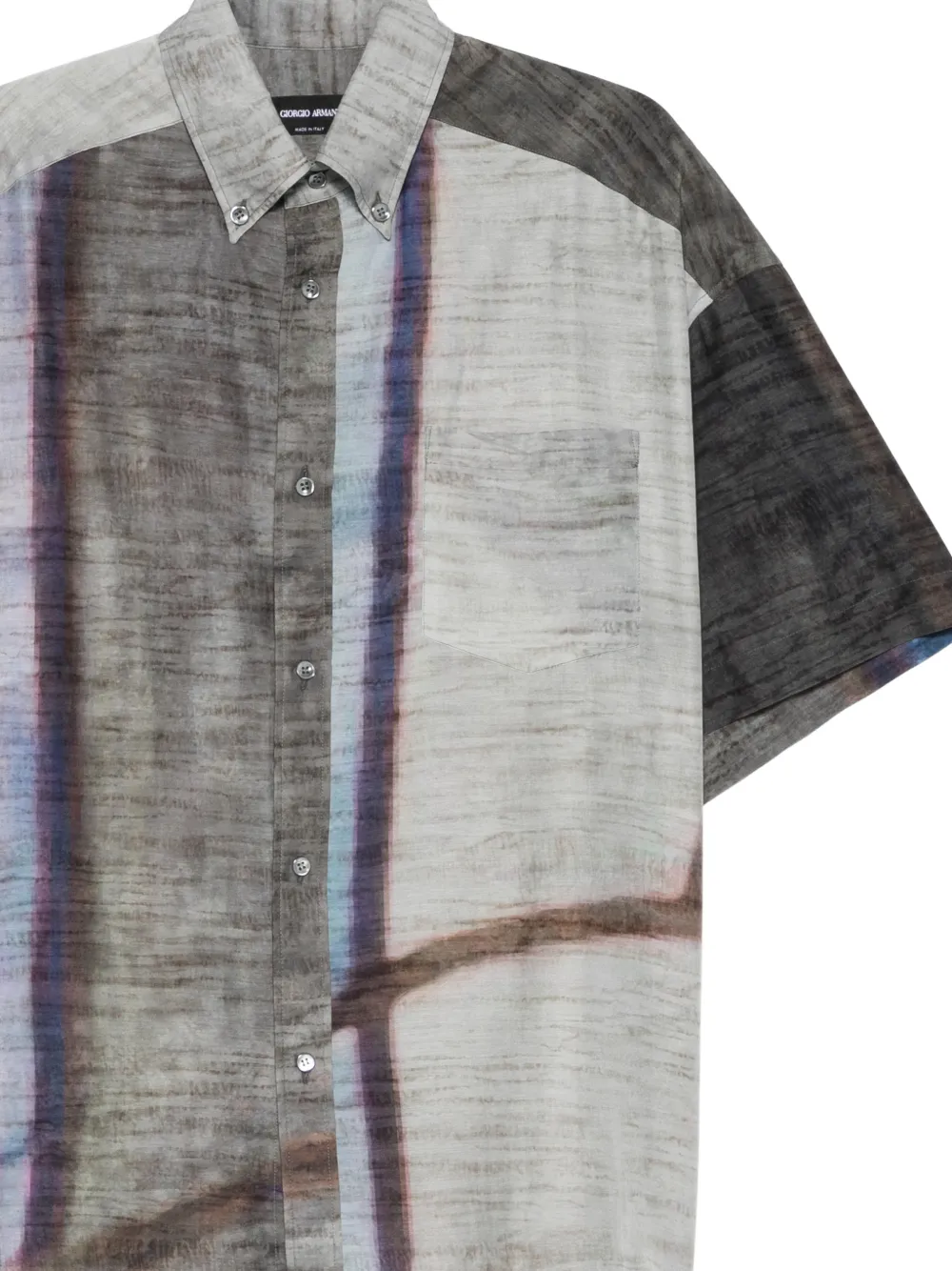 Giorgio Armani Overhemd met korte mouwen Grijs