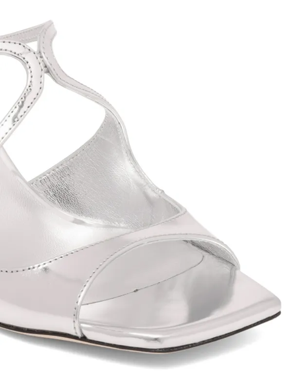 JIMMY CHOO ストラップミュール Jimmy Choo ストラップ ミュール | シルバートーン | FARFETCH JP