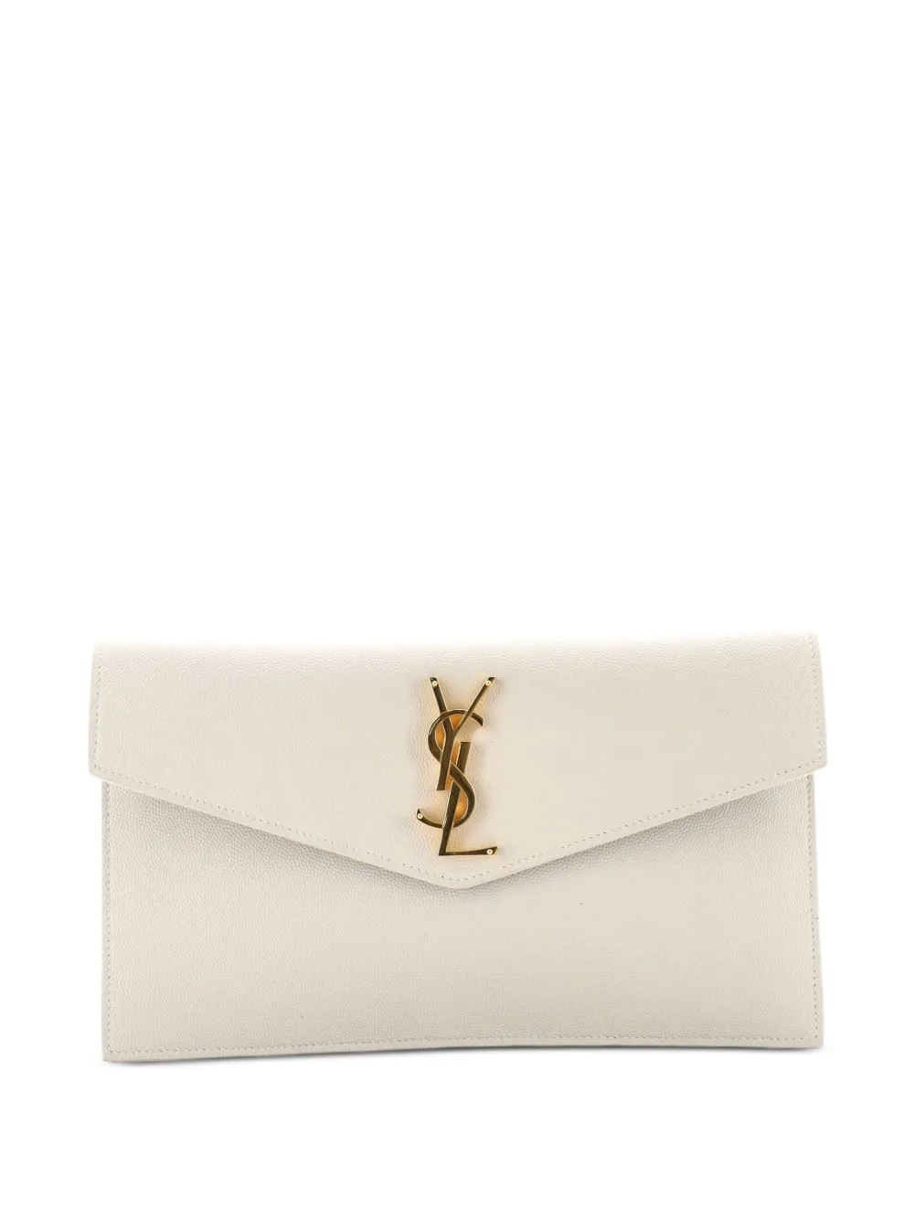 Saint Laurent Pre-Owned Uptown Pouch Leather clutch bag - Grigio