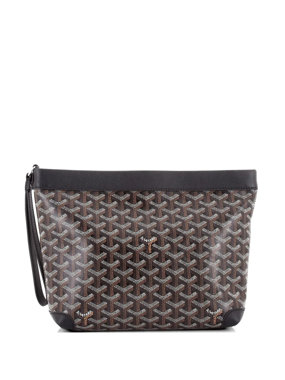 Goyard Pre-Owned Clutch Goyardine Conti Pouch in tela cerata - Nero