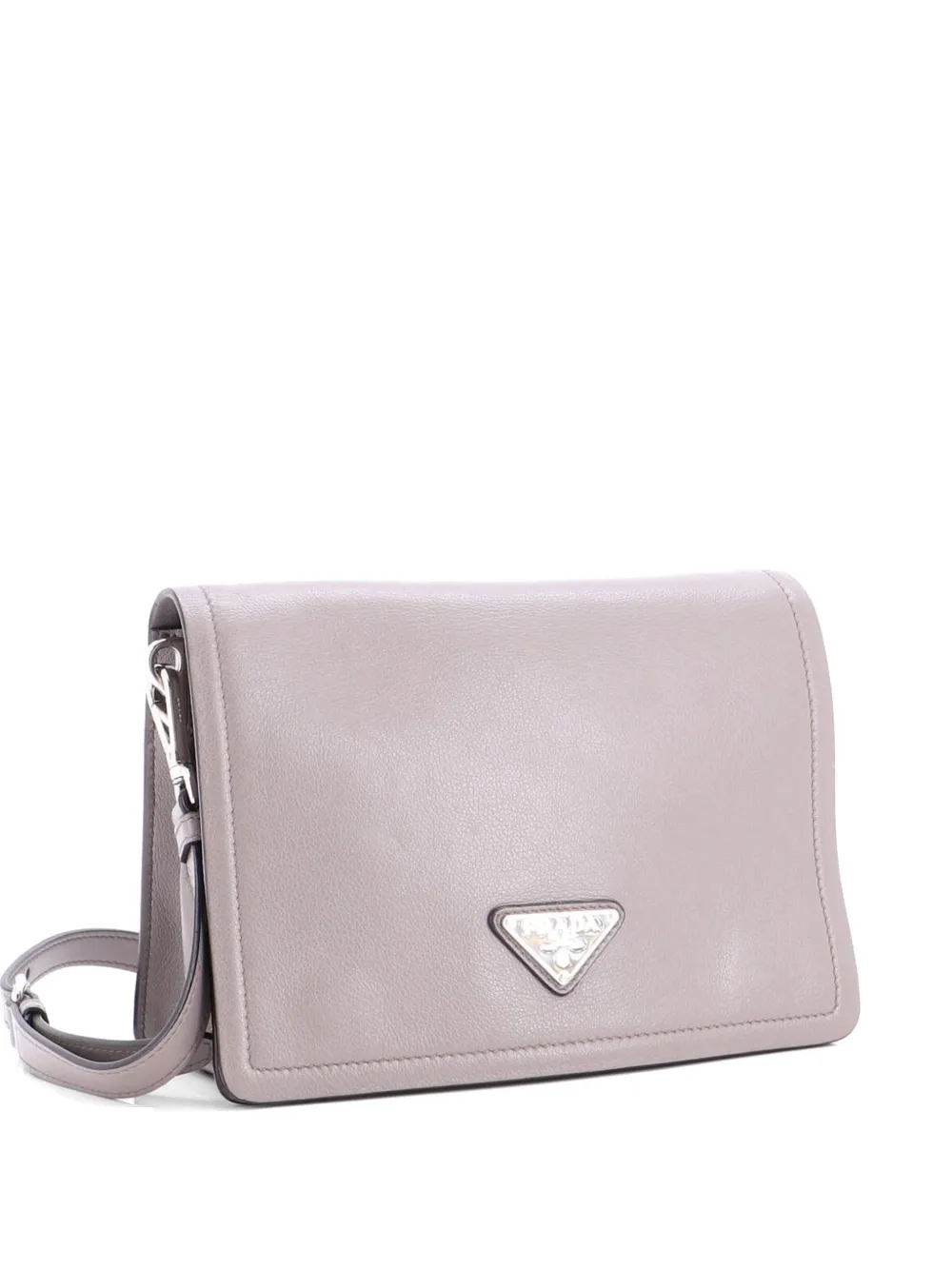 Prada Pre-Owned Flap Messenger Glace Calf Small crossbody bag - Grigio