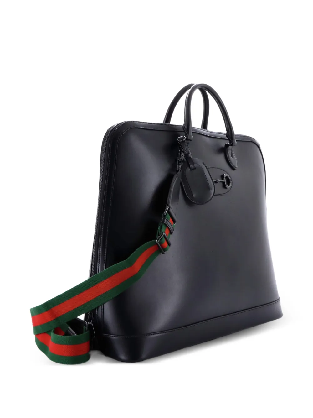 Horsebit 1955 Web Duffle Bag Leather Large Travel Bag