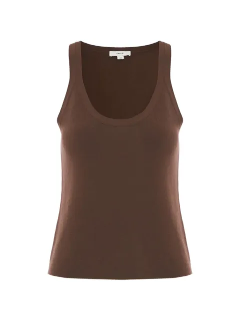 Vince camiseta de canalé con escote redondo