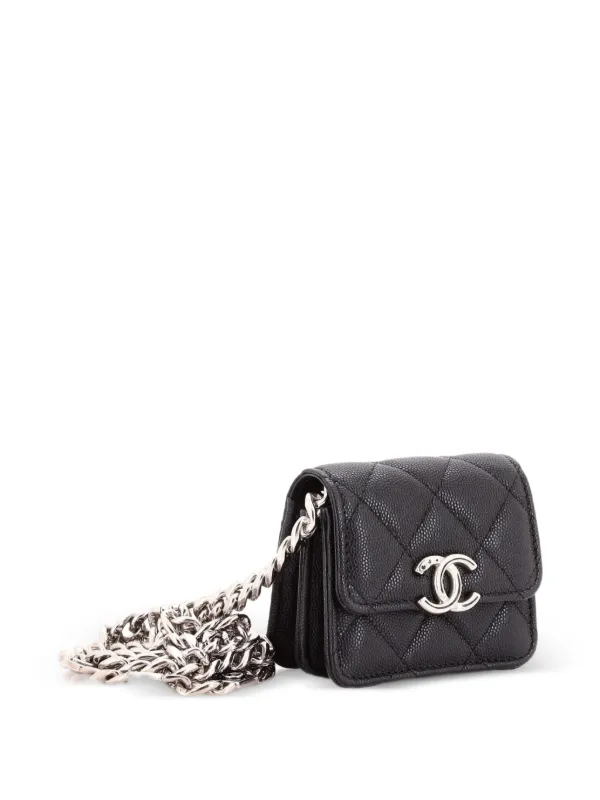 CHANEL シャネル　クラッチバッグ　エナメル CHANEL Pre-Owned ココ エナメルストラップ ウィズ チェーン