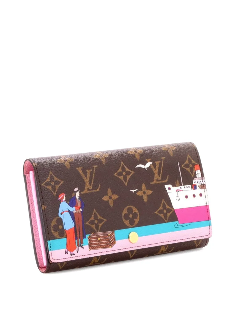 Louis Vuitton Pre-Owned Sarah Wallet Limited Edition Christmas Animation Monogram Canvas small wallets - Marrone