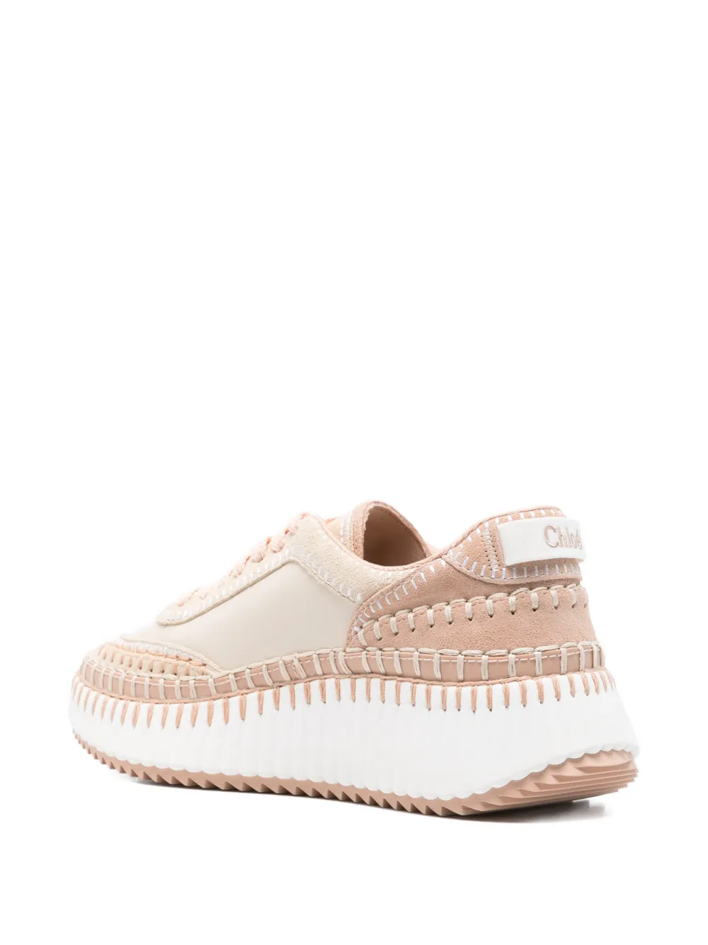 Chloé nama stitched sneakers Beige