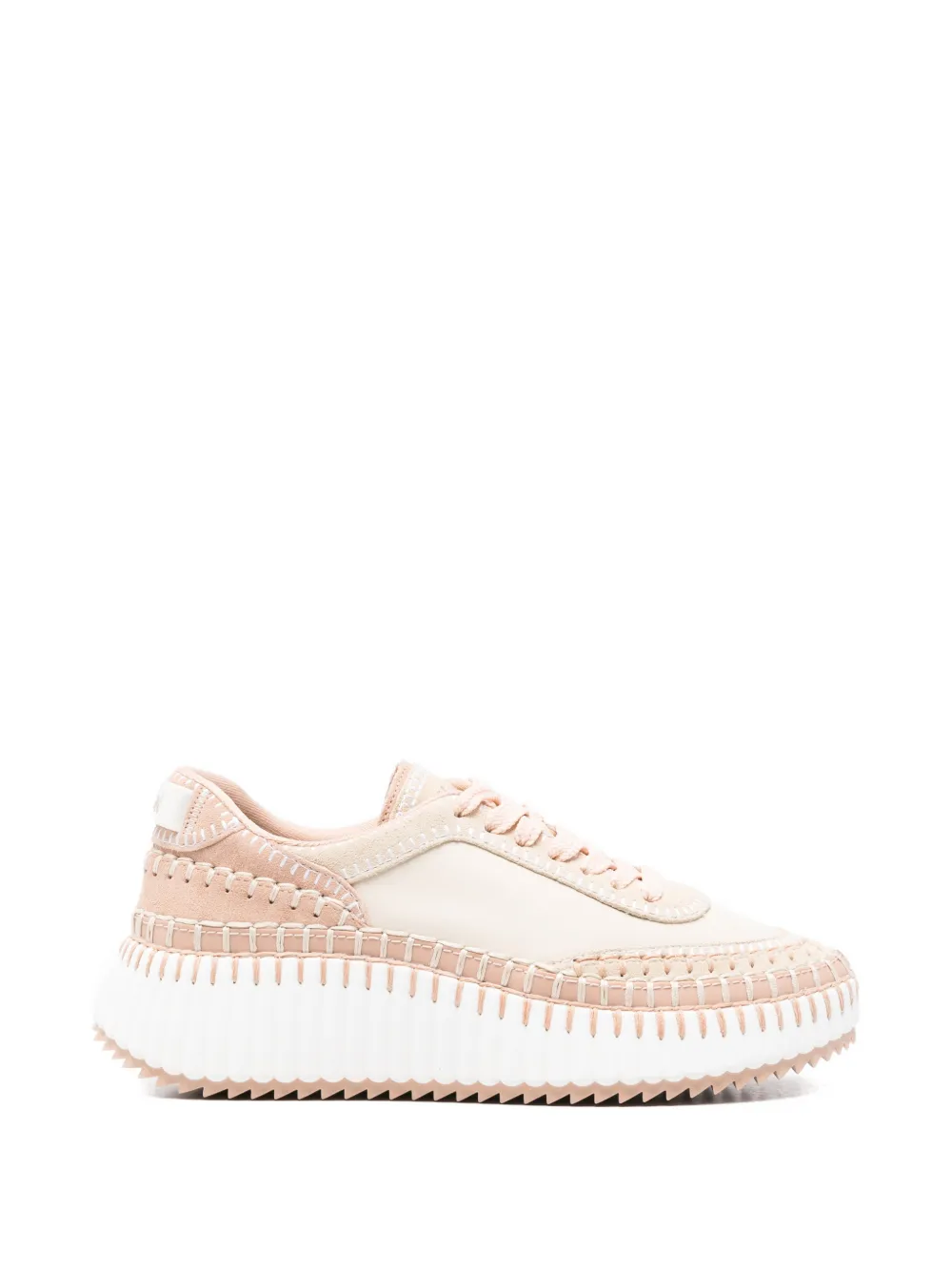 Chloé nama stitched sneakers Beige