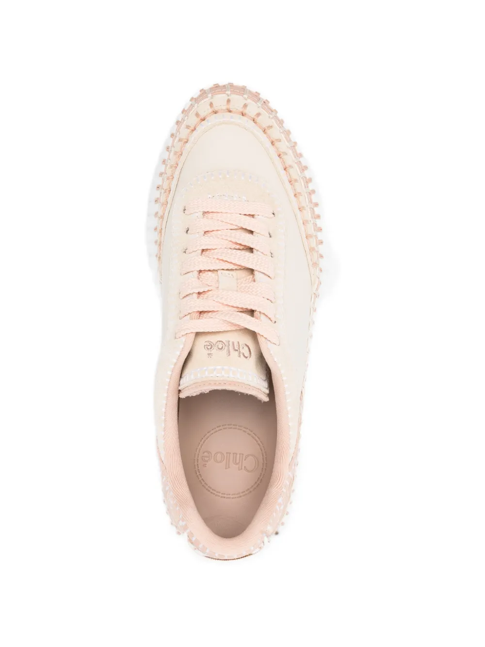 Chloé nama stitched sneakers Beige